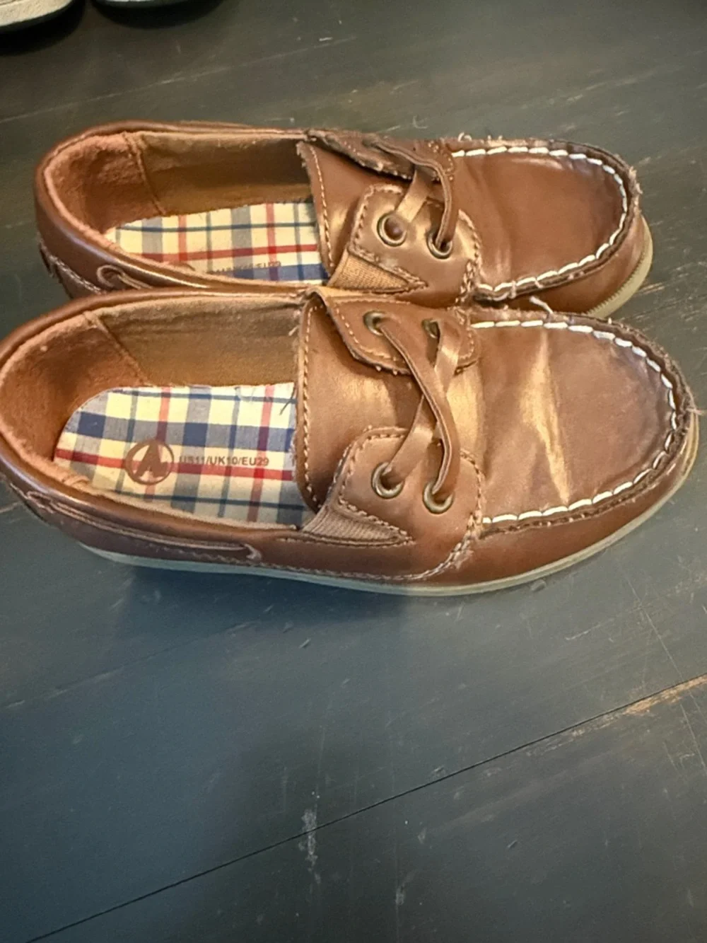 Brown Kids Boat Shoes